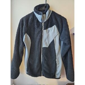 Columbia Jacket Womens Small Black By The Lake Fleece Fuzzy Sherpa Full Zip